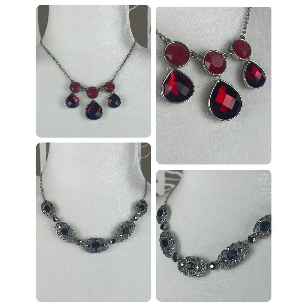 Liz Claiborne 2 Piece Romantic Sparkly Necklaces